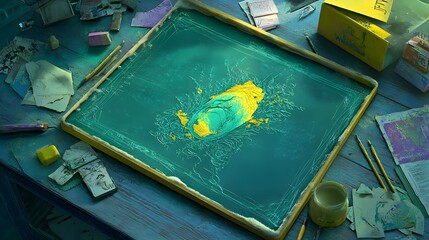 High-Quality Craft Desk Design with Acid Etching Tools and Supplies