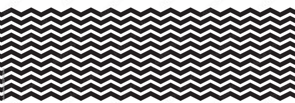 Poster wave line and wavy zigzag lines. black curved lines pattern in abstract style. horizontal geometric 