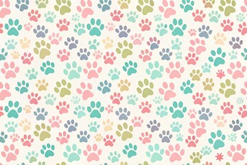 seamless pattern with pink flowers
