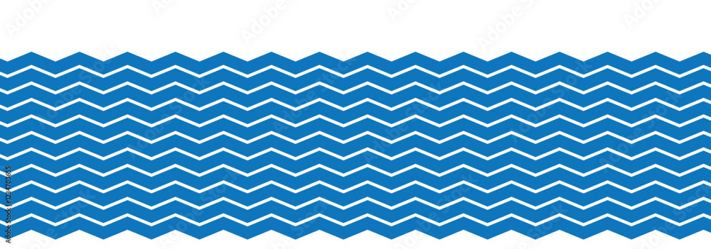 Poster wave line and wavy zigzag lines. black curved lines pattern in abstract style. horizontal geometric 