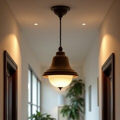 Obraz premium A hanging light fixture, typically installed in a ceiling or wall, providing illumination