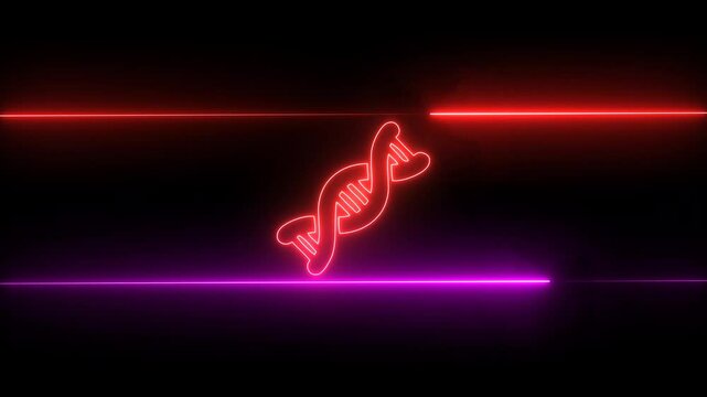Neon lights direction glowing hospital icons futuristic trendy firework ribbon lines