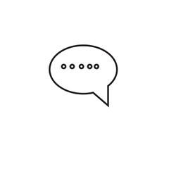 Speech bubble / speech balloon or chat bubble line art icon for apps and websites