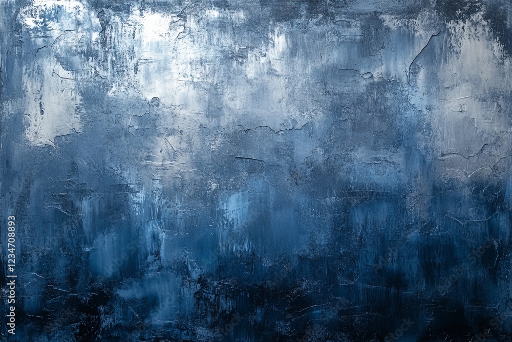 Poster abstract blue texture with layered shades and depth in a contemporary style