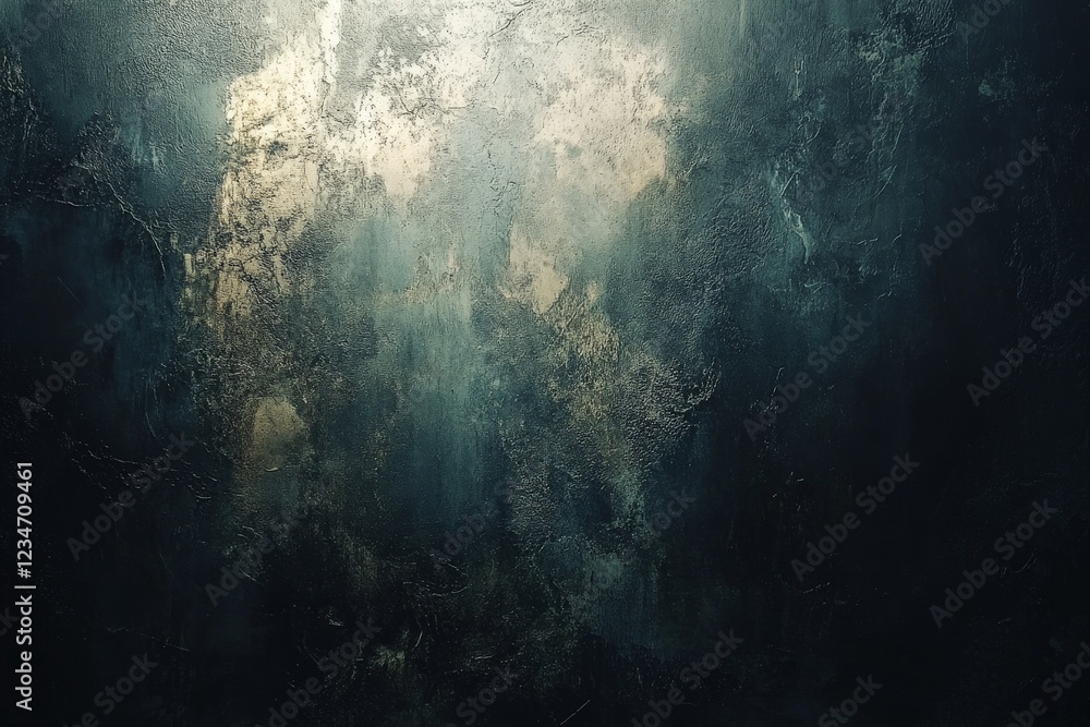 Poster textured wall with abstract patterns and dark hues in a moody atmosphere