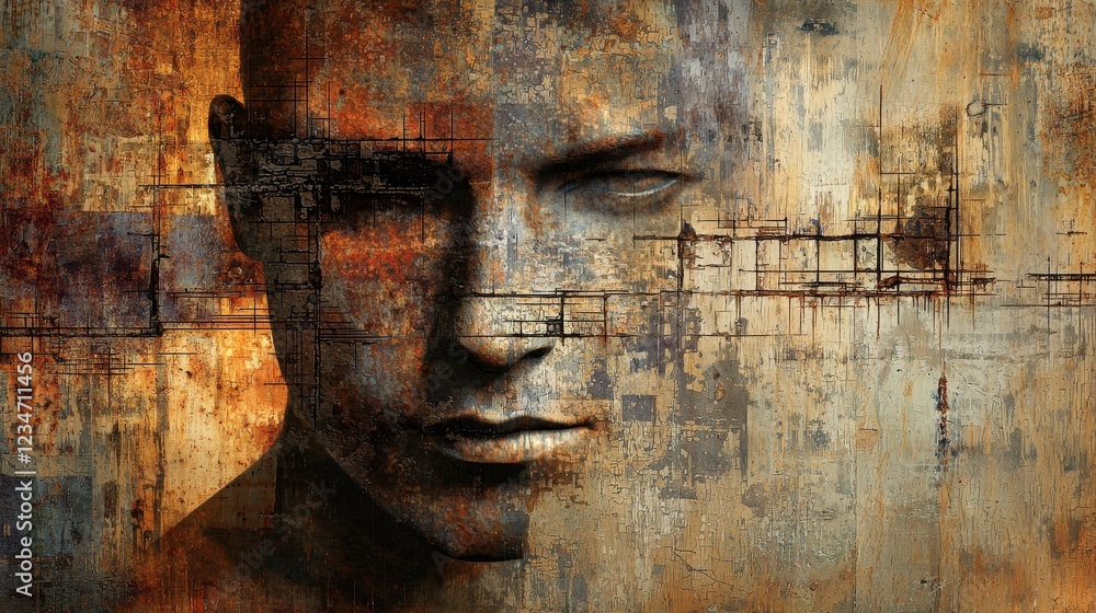 Poster artistic capture of rusty metal texture background for design