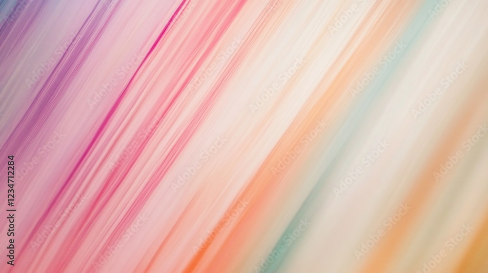 Poster colorful abstract background with diagonal flowing lines in pinks and oranges