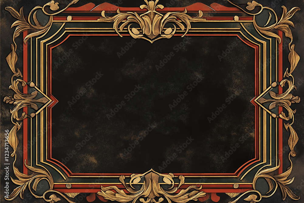 Poster frame background with retro element