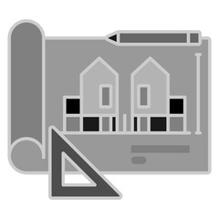 Residential Architecture architecture icons monochrome color