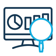Market Research Icon Outline Color