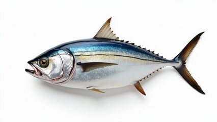 Naklejka premium A fish with a distinctive blue stripe and sharp teeth