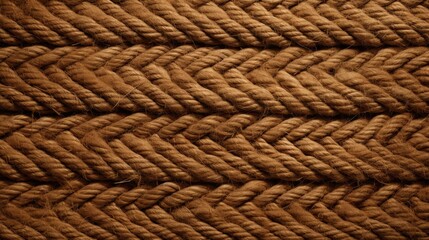 Close-Up View of a Brown Rope Texture Perfect for Artistic and Creative Projects in Various Styles and Designs