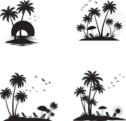 Fototapeta premium Summer silhouette design
