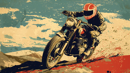 old motorcycle on the road