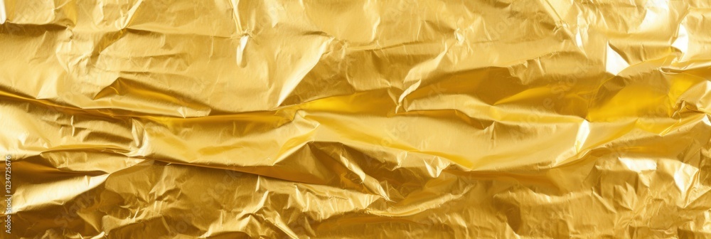 Poster shiny gold leaf background texture with smooth metallic finish for creative projects and design use,