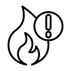 fire alert vector icon