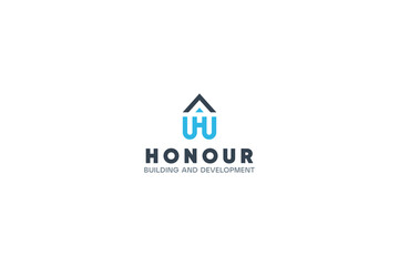 Letter H creative minimal home logo