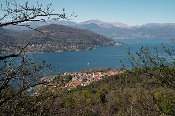 View of the lake Maggiore, north Italy