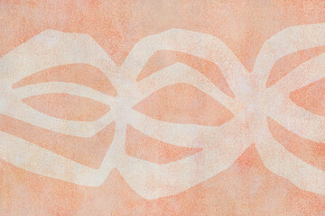 Minimal geometric design on blush canvas abstract art