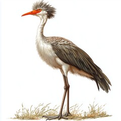 Obraz premium Elegant Heron with Unique Plumage Standing in a Natural Setting