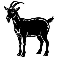 silhouette of a goat