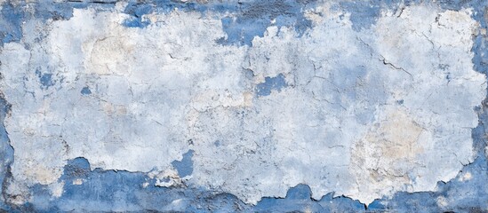 Obraz premium Textured vintage blue wall background with peeling paint and distressed surface, ideal for creative projects, Copy Space available.