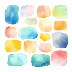 Colorful watercolor splash on white background