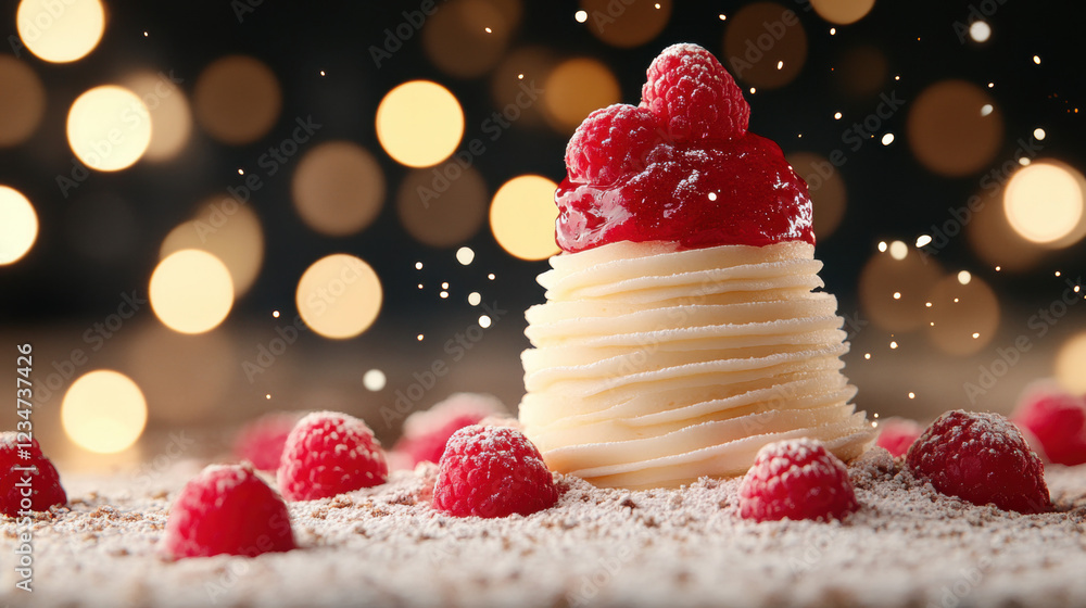 Poster jam roll, a close-up image of a jam roll with a soft focus, showcasing its texture and details in hi