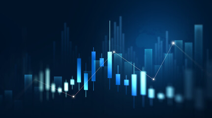 Stock market global investment trading graph growth.Investment finance chart,stock market business and exchange financial growth graph.