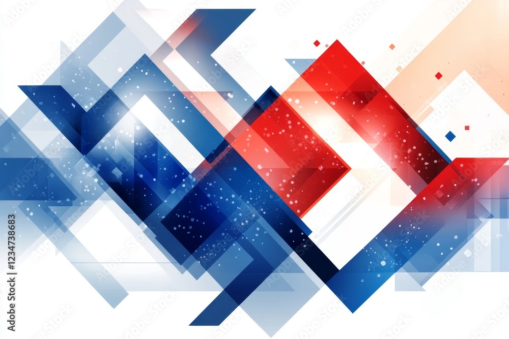 Poster A simple geometric design of arrows pointing between two parallel rows of shapes, illustrating order and pairing
