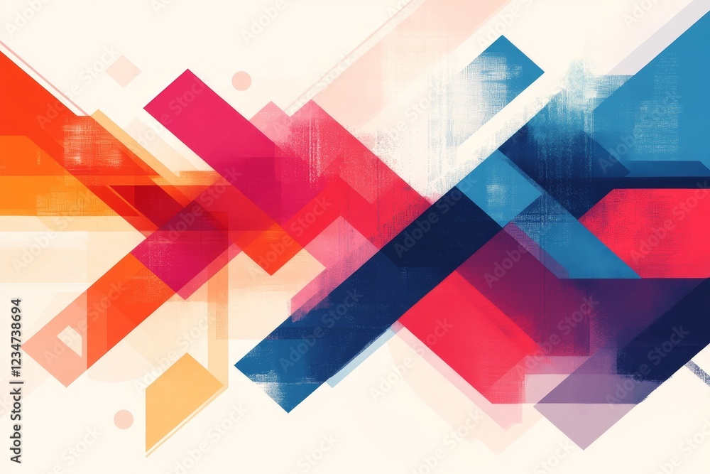 Aufkleber A simple geometric design of arrows pointing between two parallel rows of shapes, illustrating order and pairing