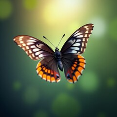 Obraz premium A butterfly with brown and orange wings