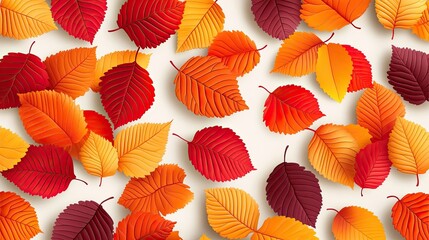 Autumn leaves fall background design, seasonal illustration