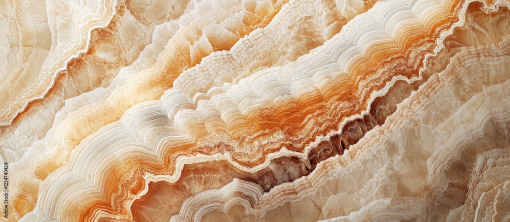 Poster abstract natural stone background with layered patterns and textures in orange and cream tones featu