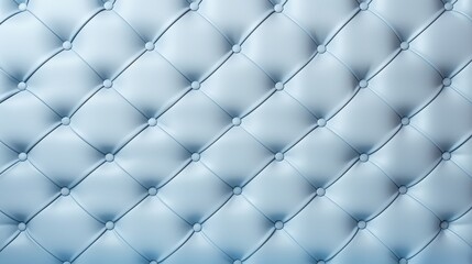 Seamless light pastel blue diamond tufted upholstery pattern for interior design and home decor, soft texture ideal for fabric applications
