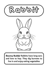 Fototapeta premium Rabbit Coloring Page