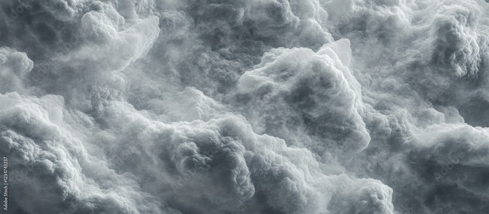 Poster dense dark storm clouds texture with intricate details and variations in shading copy space