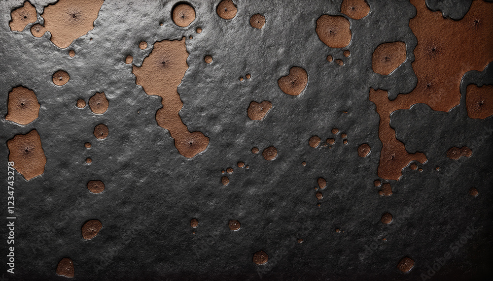 Poster seamless hammered iron texture with realistic patterns and soft lighting for industrial design