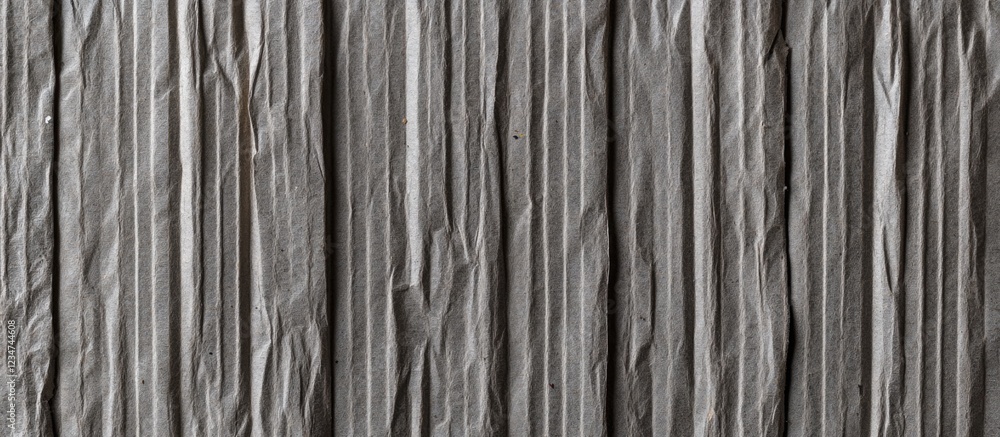 Poster textured wrinkled gray paper background with vertical lines copy space