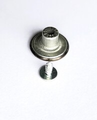Obraz premium jeans buttons with nails not attached