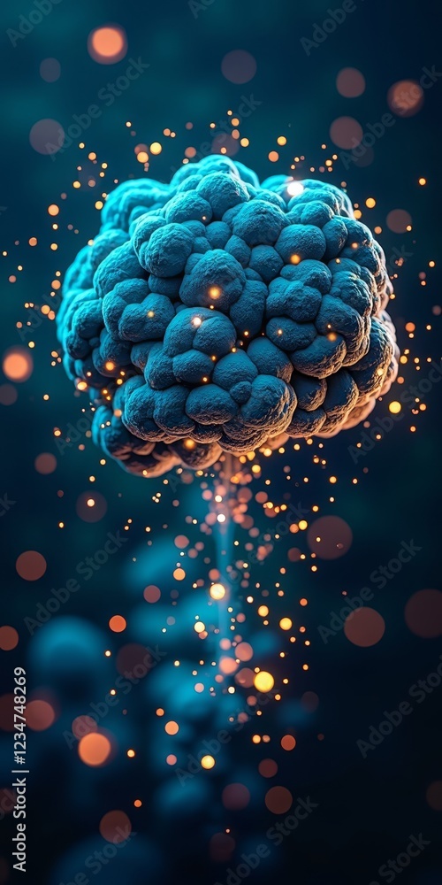 Poster a cluster of cells in a 3d model