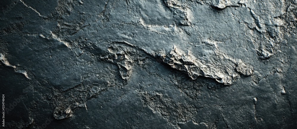 Poster dark textured surface with natural stone patterns and subtle highlights ideal for backgrounds or tex