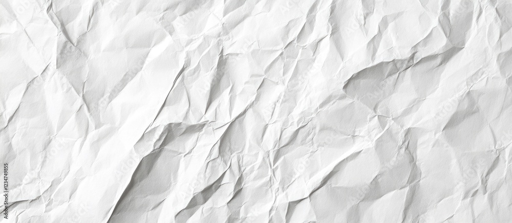 Aufkleber crumpled white paper texture background with visible creases and folds ideal for graphic design and 