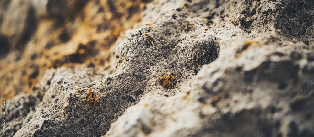 Aufkleber texture of weathered rock surface with sandy elements and uneven topography natural background with 