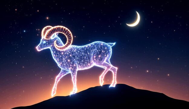 Aries Constellation Ram Night Sky Astrological Sign