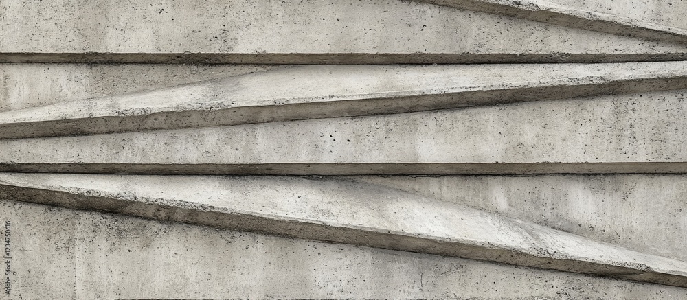 Poster abstract textured concrete wall with diagonal grooves and lines for modern architectural backgrounds