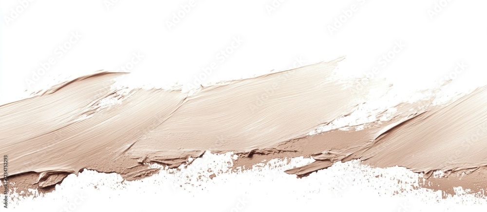 Aufkleber beige and cream color brush stroke abstract background with copy space for text