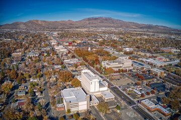 Aerial View of the Nevada Capitol of Carson City