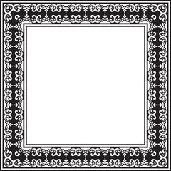 Vintage ornamental frame and border design with ethnic pattern.