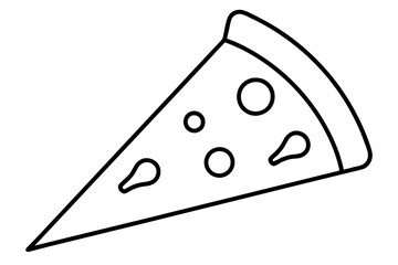 Pizza Slice Line Art Illustration for Fast Food Branding - SVG File